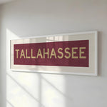 Framed Tallahassee Garnet Bus Scroll - Tejas Country Club