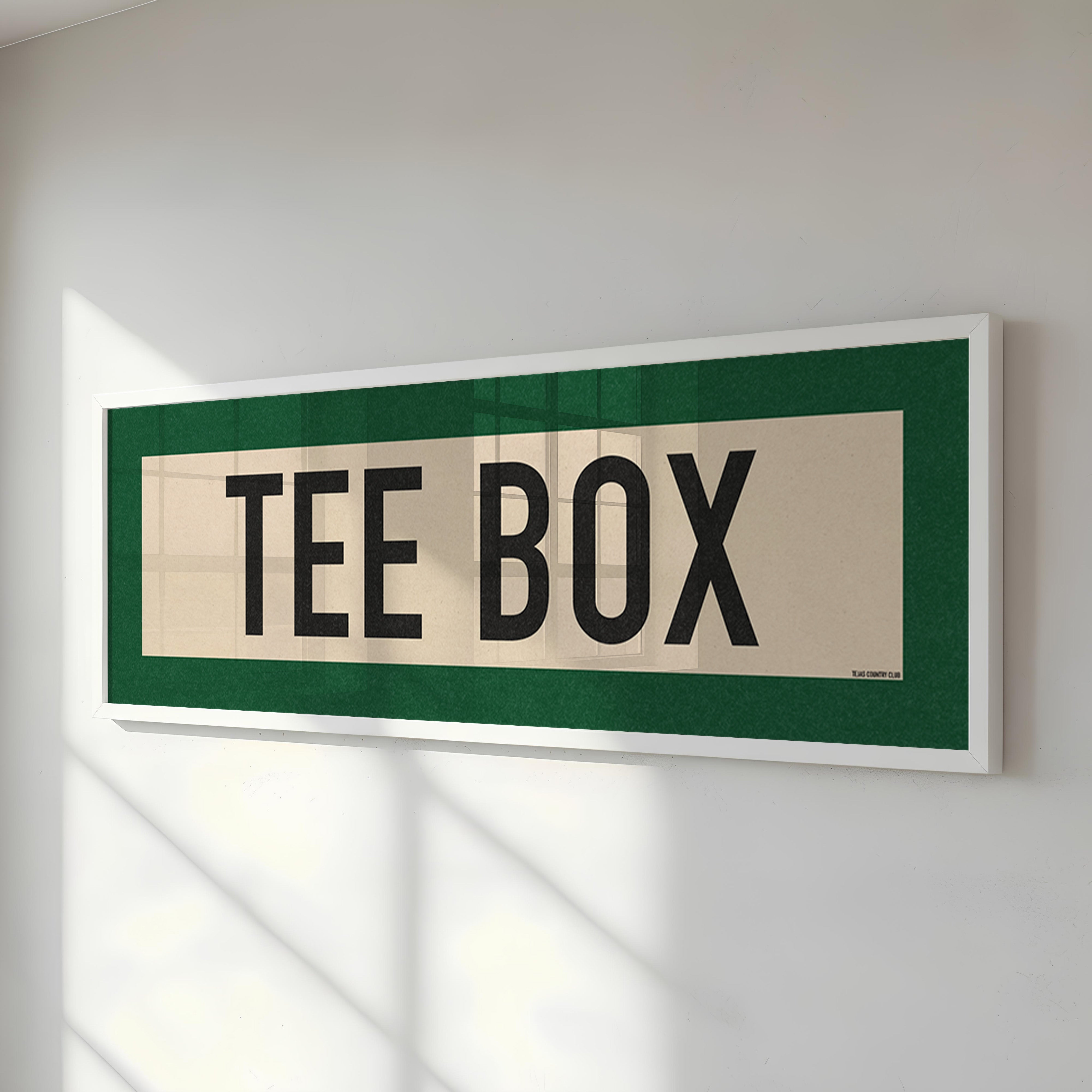 Framed Tee Box Golf Scroll Art - Tejas Country Club
