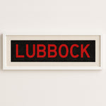 Framed Lubbock Red and Black Bus Scroll - Tejas Country Club