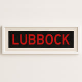 Framed Lubbock Red and Black Bus Scroll - Tejas Country Club