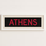 Framed Athens Red and Black Bus Scroll - Tejas Country Club