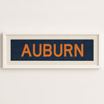 Framed Auburn Navy Bus Scroll - Tejas Country Club