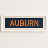 Framed Auburn Navy Bus Scroll - Tejas Country Club