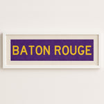 Framed Baton Rouge Purple Bus Scroll - Tejas Country Club