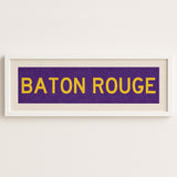 Framed Baton Rouge Purple Bus Scroll - Tejas Country Club