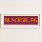 Framed Blacksburg Maroon Bus Scroll - Tejas Country Club