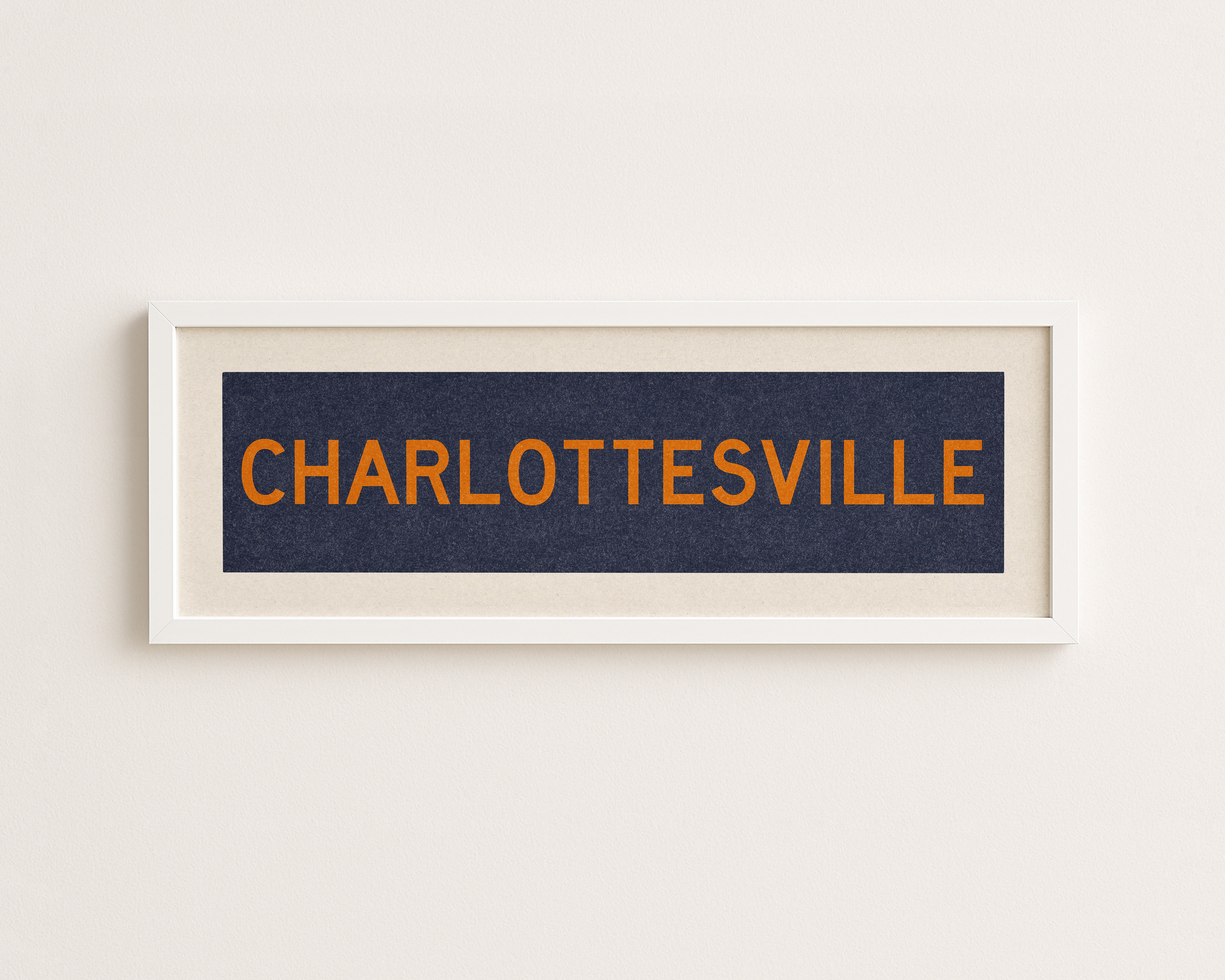 Framed Charlottesville Blue Bus Scroll - Tejas Country Club
