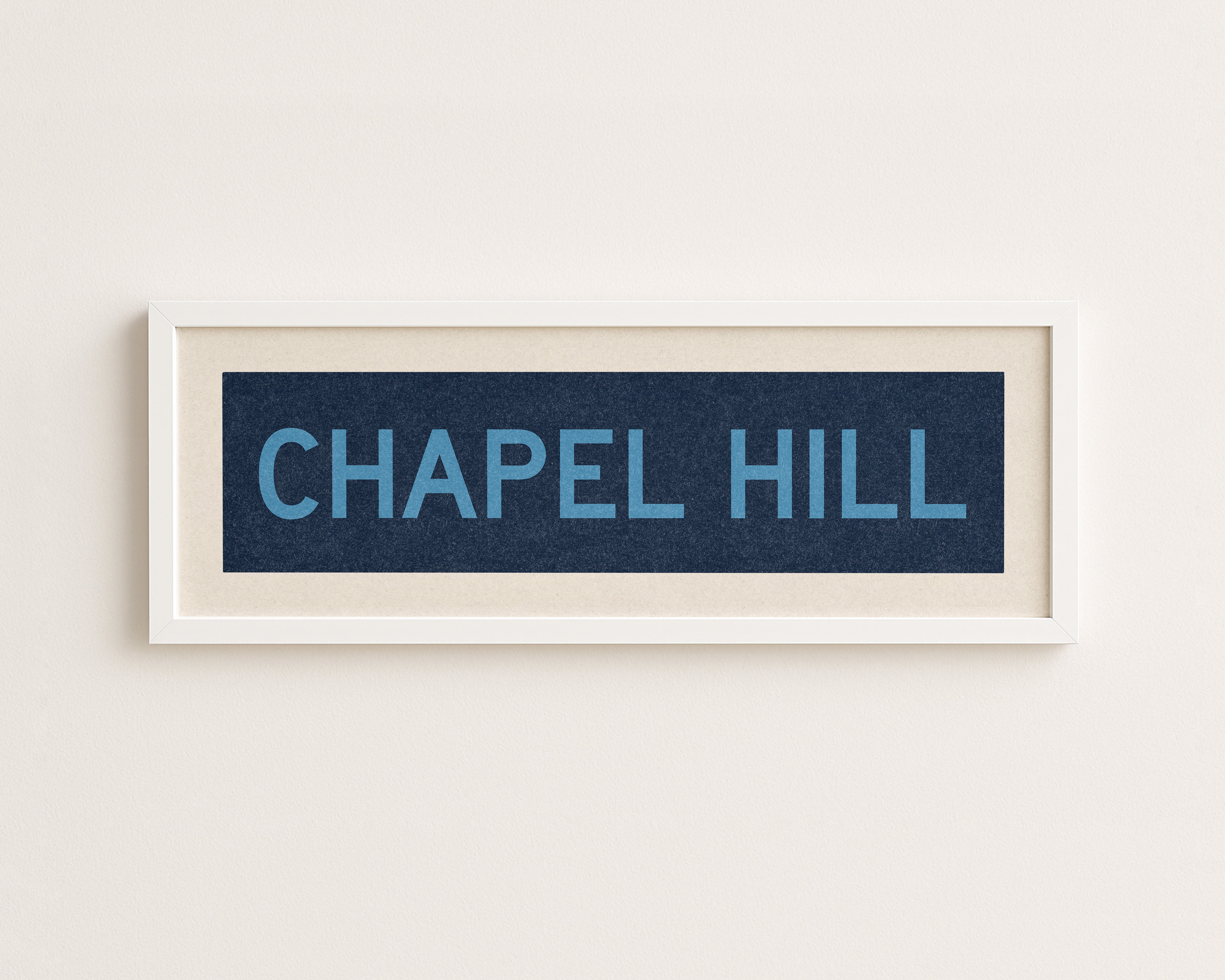 Framed Chapel Hill Blue Bus Scroll - Tejas Country Club