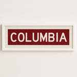 Framed Columbia Scarlet Bus Scroll - Tejas Country Club