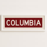 Framed Columbia Scarlet Bus Scroll - Tejas Country Club