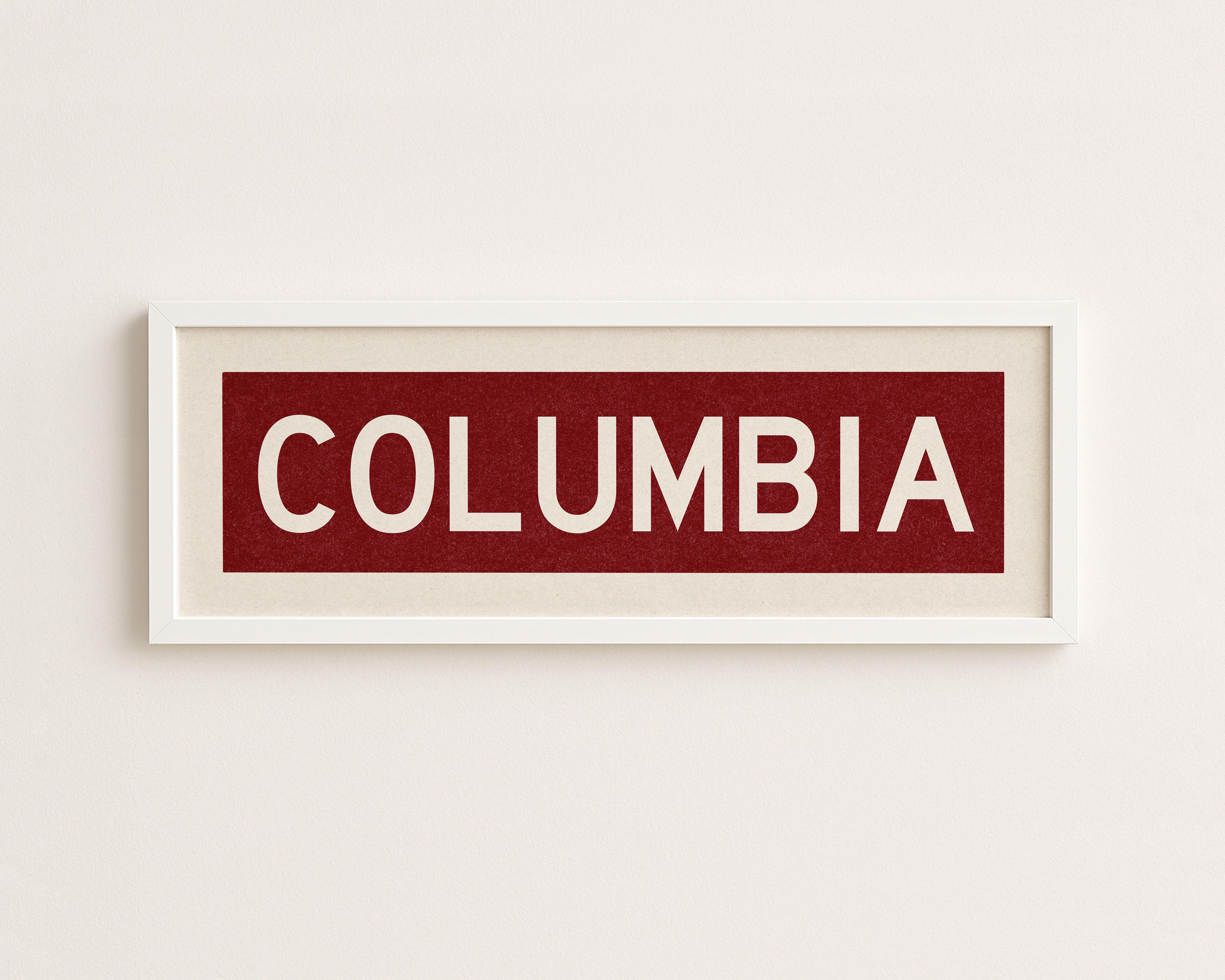 Framed Columbia Scarlet Bus Scroll - Tejas Country Club