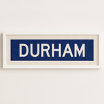 Framed Durham Blue Bus Scroll - Tejas Country Club