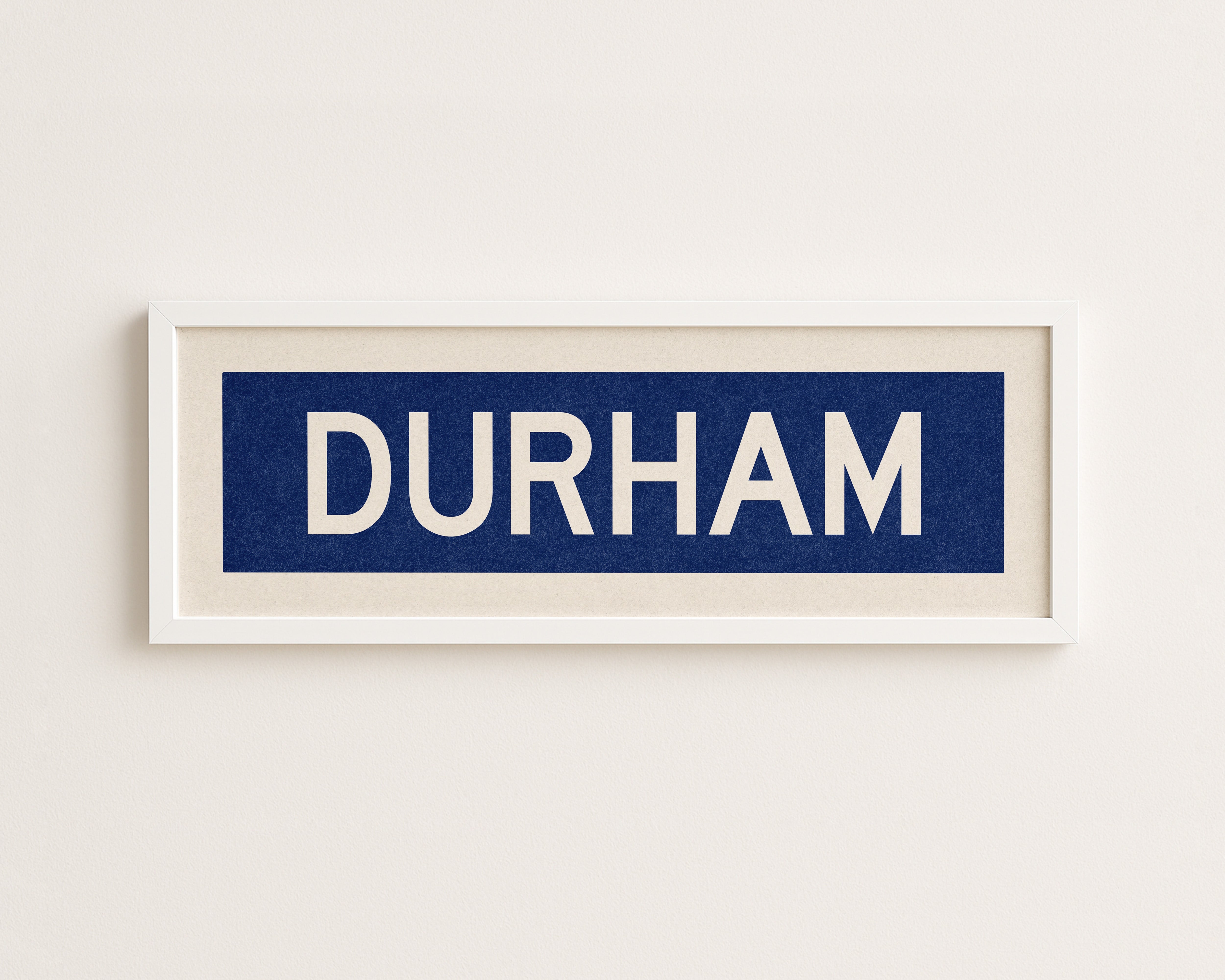 Framed Durham Blue Bus Scroll - Tejas Country Club