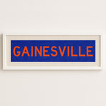 Framed Gainesville Blue Bus Scroll - Tejas Country Club