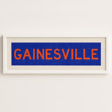 Framed Gainesville Blue Bus Scroll - Tejas Country Club