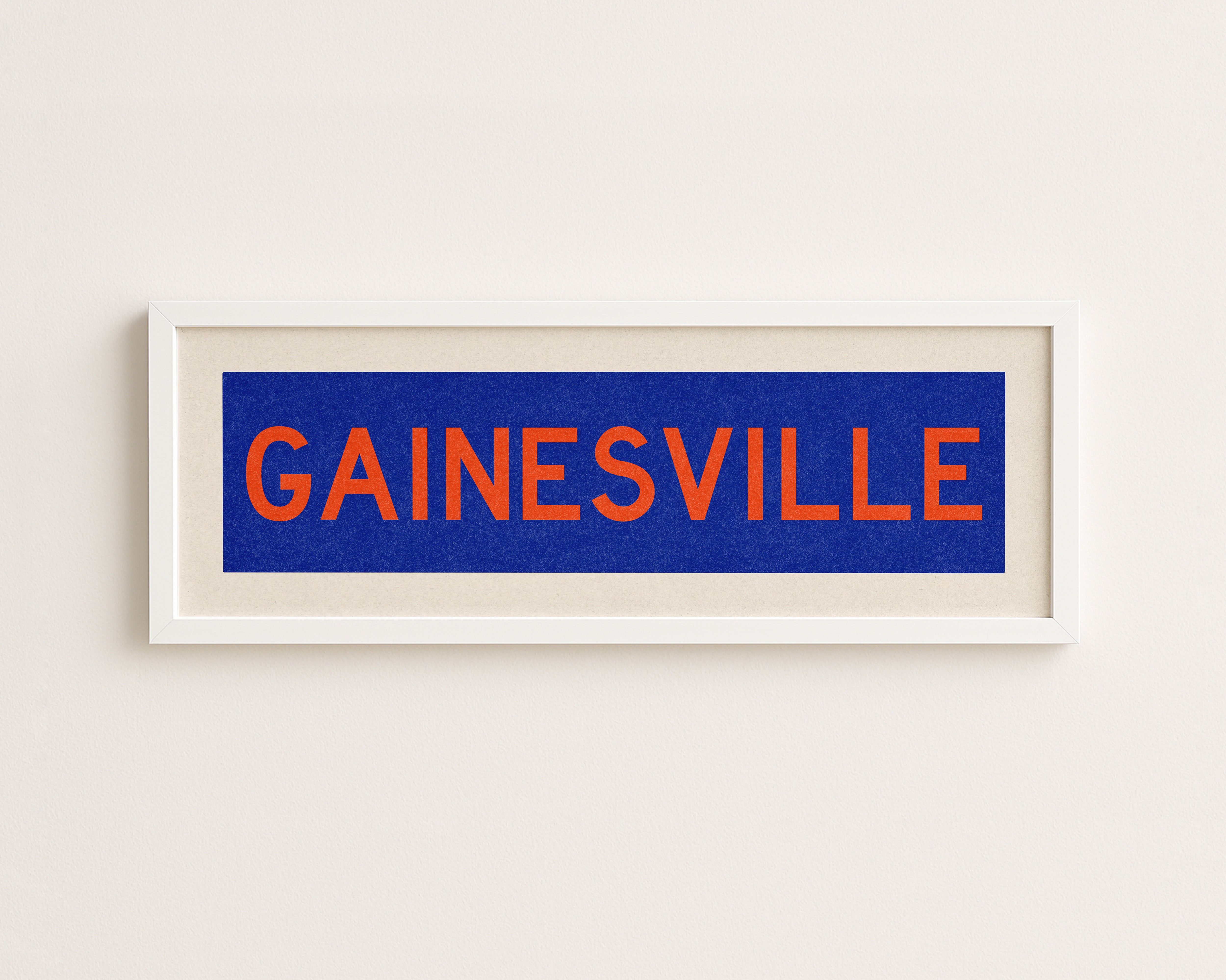 Framed Gainesville Blue Bus Scroll - Tejas Country Club