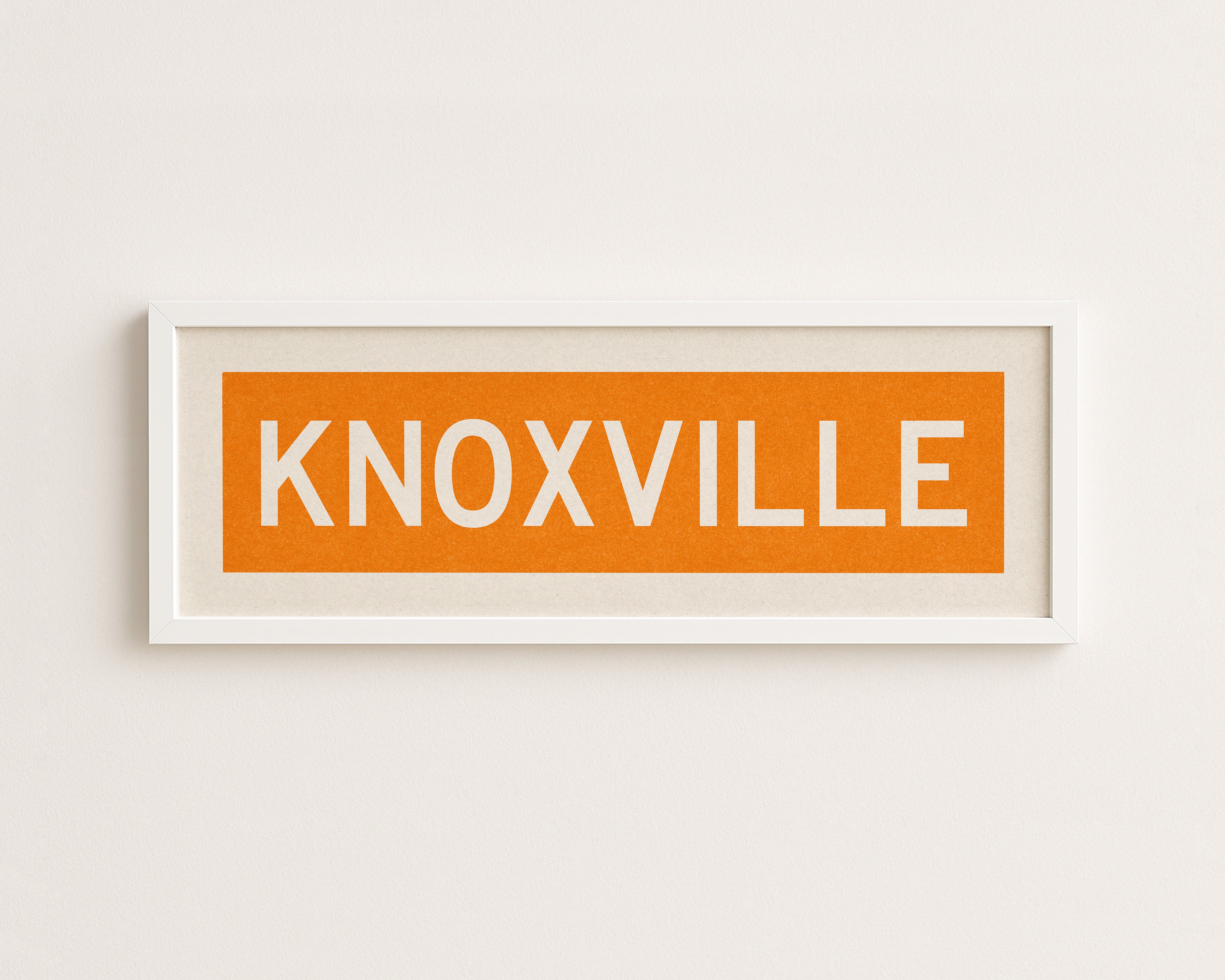 Framed Knoxville Orange Bus Scroll - Tejas Country Club