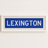 Framed Lexington Blue Bus Scroll - Tejas Country Club