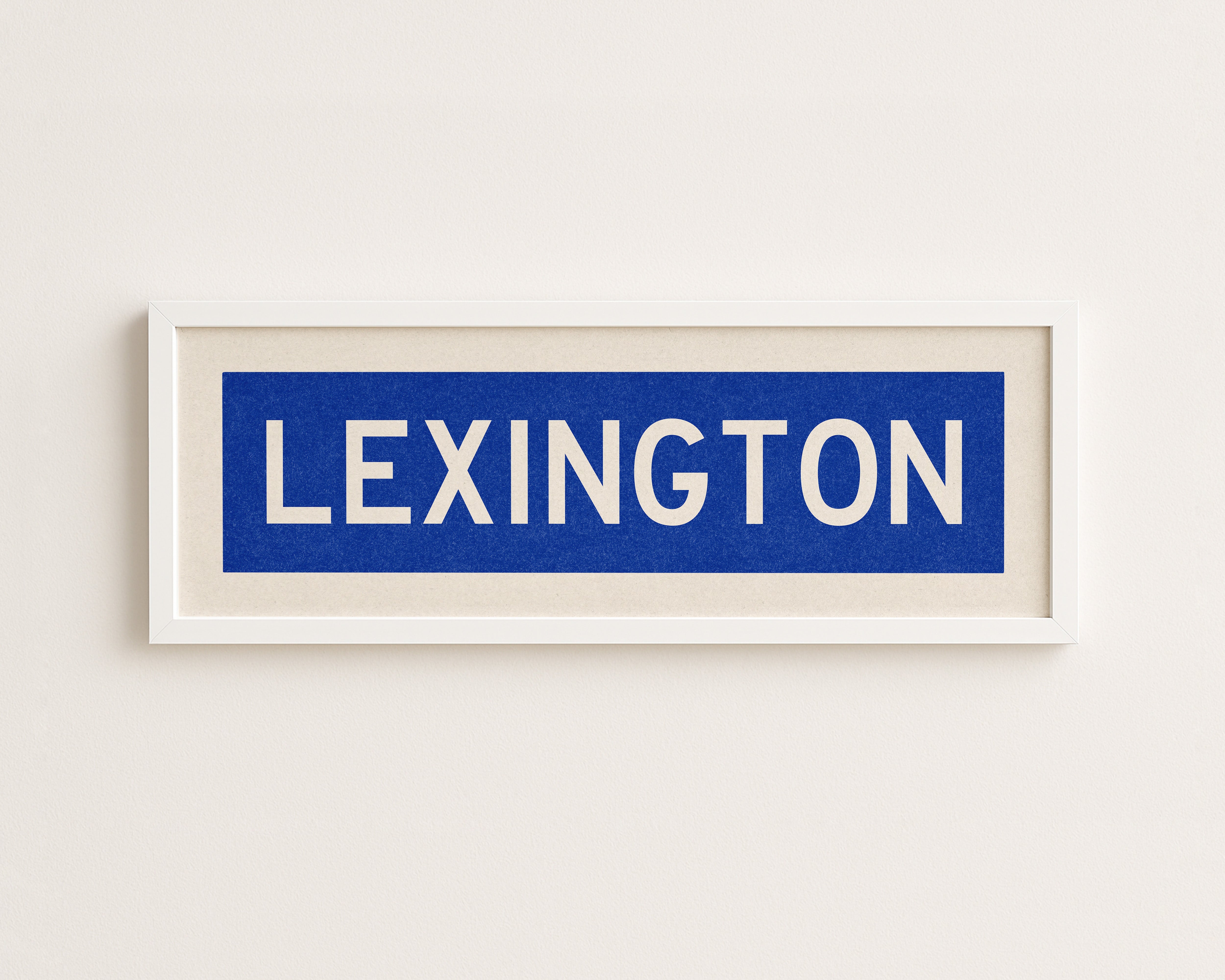 Framed Lexington Blue Bus Scroll - Tejas Country Club