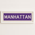 Framed Manhattan Purple Bus Scroll - Tejas Country Club