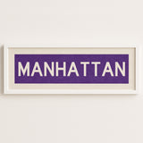 Framed Manhattan Purple Bus Scroll - Tejas Country Club