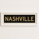 Framed Nashville Black and Gold Bus Scroll - Tejas Country Club