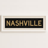 Framed Nashville Black and Gold Bus Scroll - Tejas Country Club
