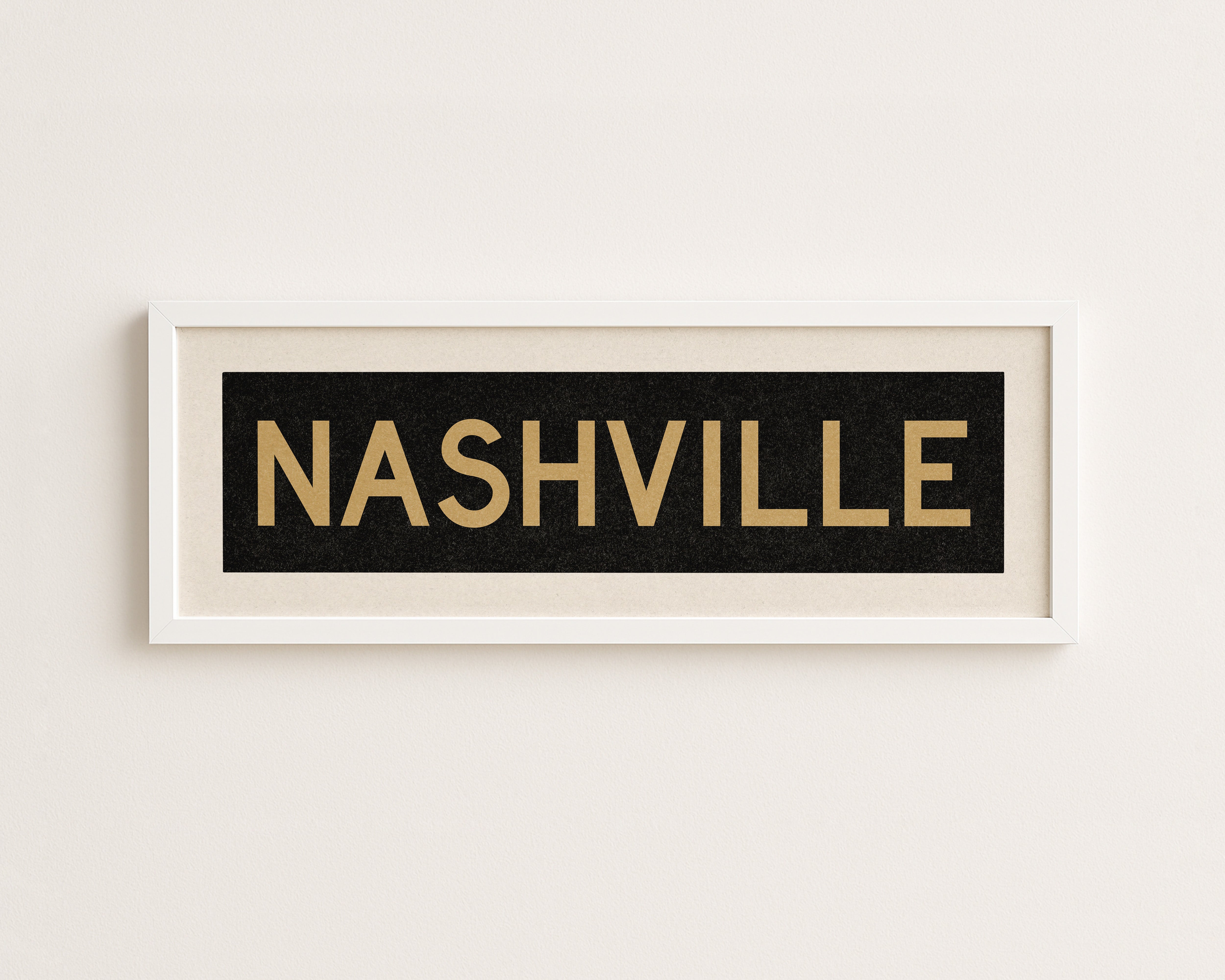 Framed Nashville Black and Gold Bus Scroll - Tejas Country Club