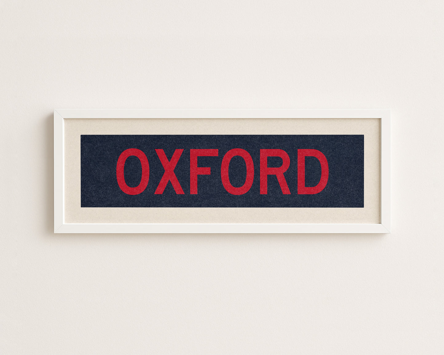 Framed Oxford Navy Bus Scroll