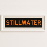 Framed Stillwater Orange Bus Scroll - Tejas Country Club