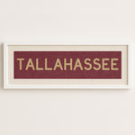 Framed Tallahassee Garnet Bus Scroll - Tejas Country Club