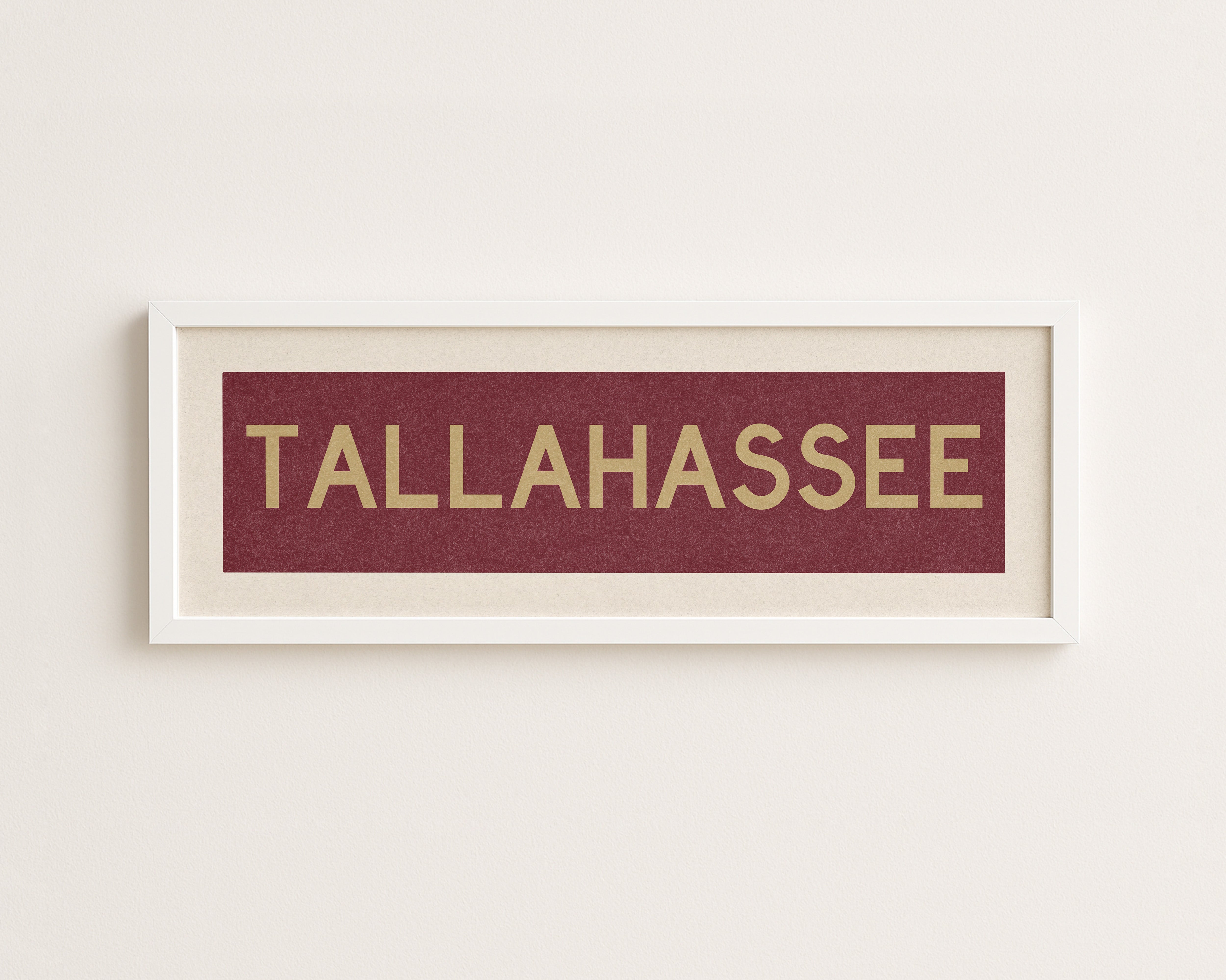 Framed Tallahassee Garnet Bus Scroll - Tejas Country Club