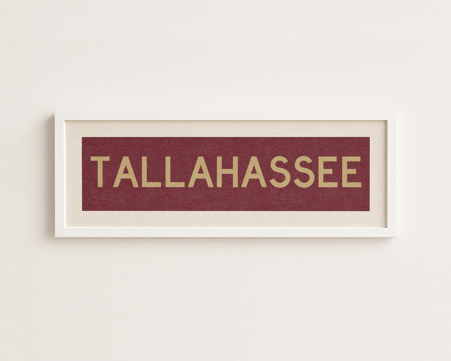 Framed Tallahassee Garnet Bus Scroll