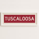 Framed Tuscaloosa Crimson Bus Scroll - Tejas Country Club