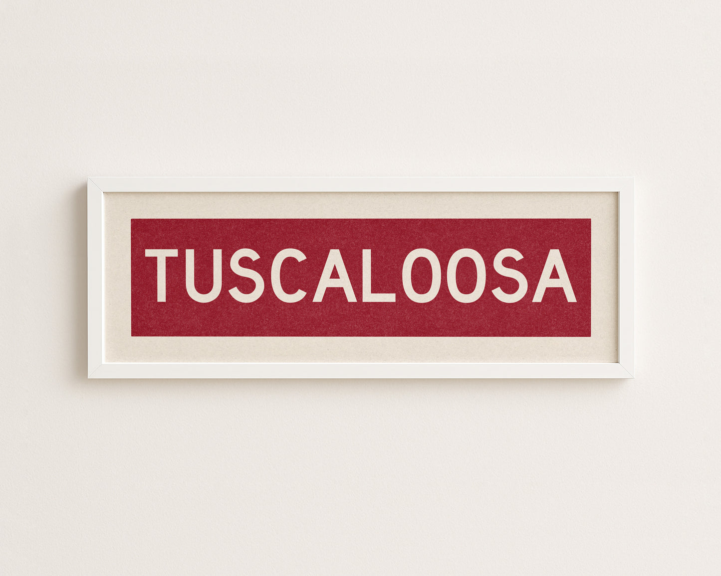 Framed Tuscaloosa Crimson Bus Scroll