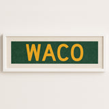 Framed Waco Green Bus Scroll - Tejas Country Club