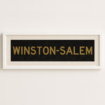 Framed Winston Salem Black & Gold Bus Scroll - Tejas Country Club