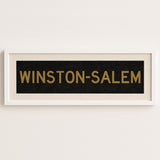 Framed Winston Salem Black & Gold Bus Scroll - Tejas Country Club