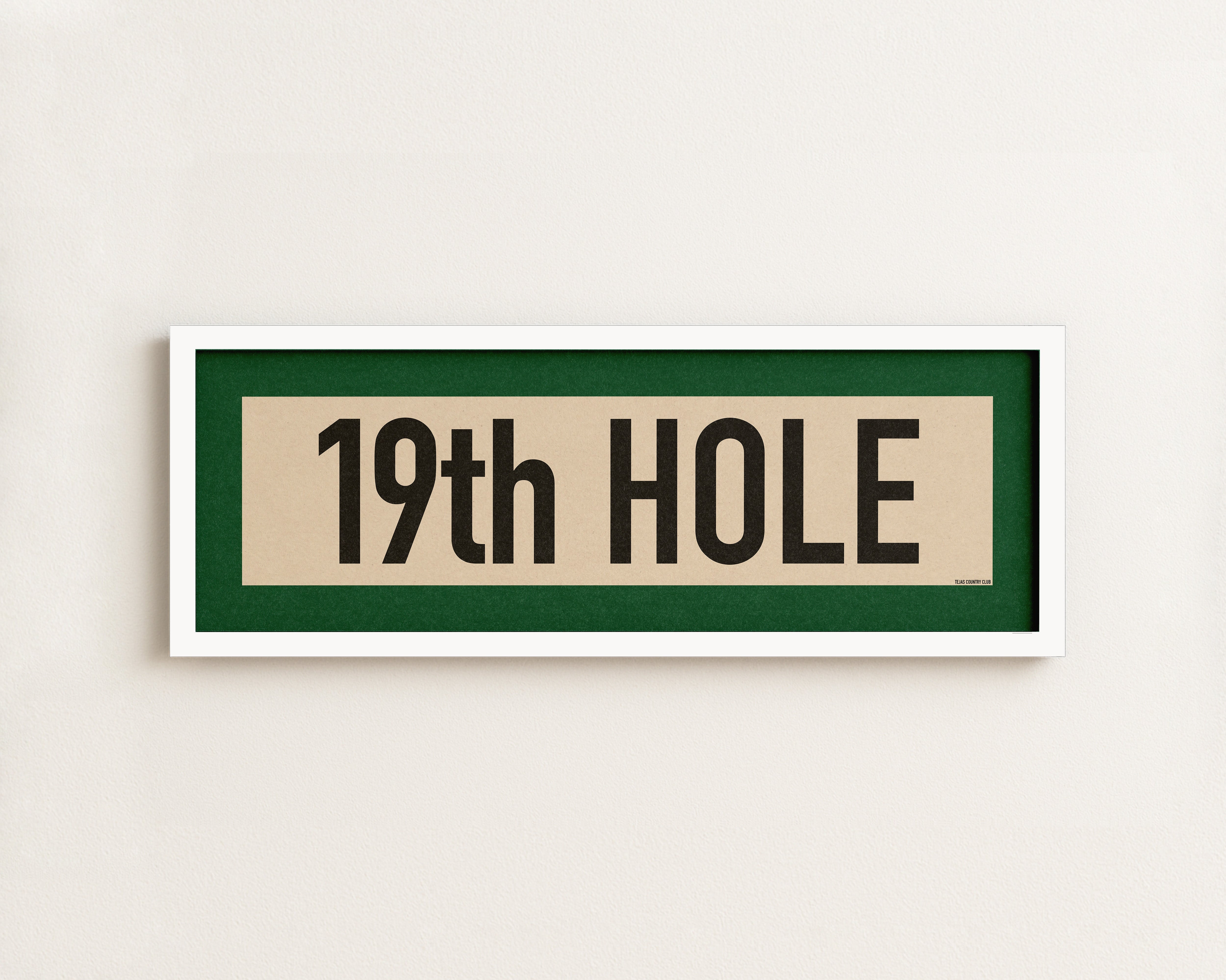 Framed 19th Hole Golf Art Scroll Print - Tejas Country Club