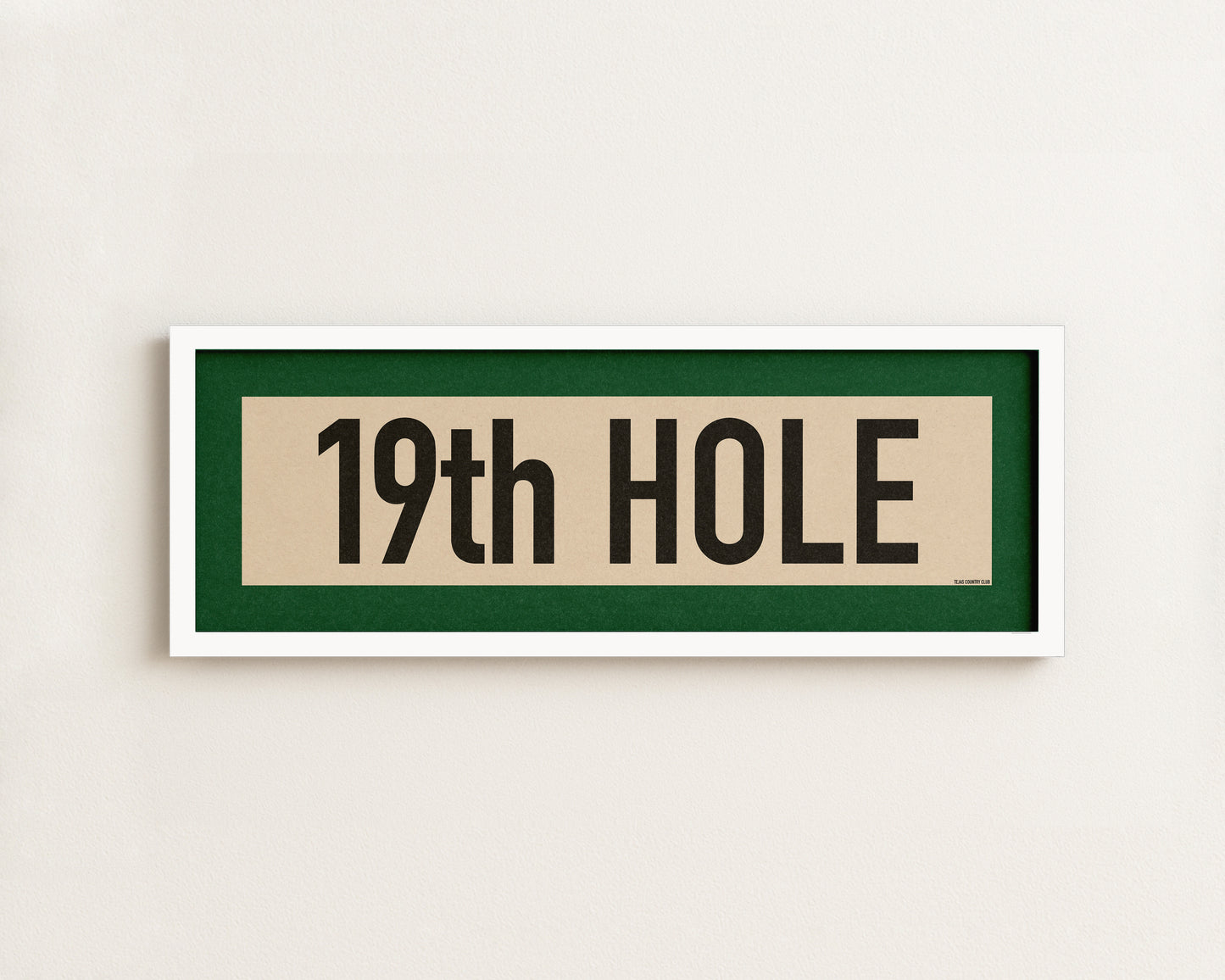 Framed 19th Hole Golf Art Scroll Print