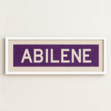 Framed Abilene Purple Bus Scroll