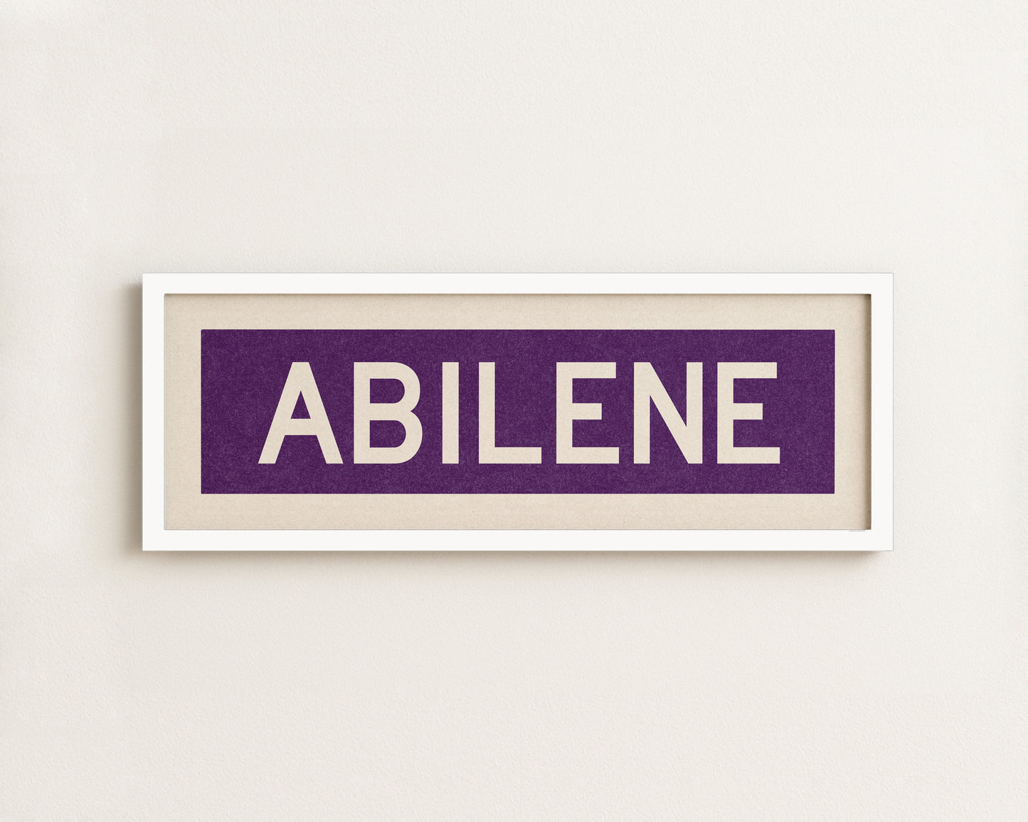 Framed Abilene Purple Bus Scroll