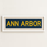Framed Ann Arbor Navy Bus Scroll - Tejas Country Club