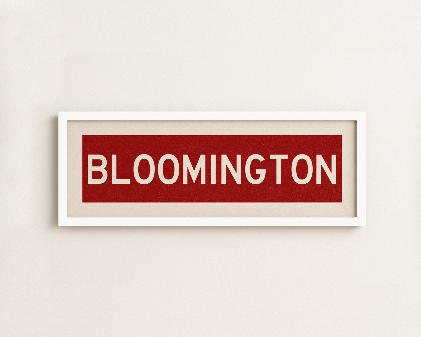 Framed Bloomington Crimson Bus Scroll