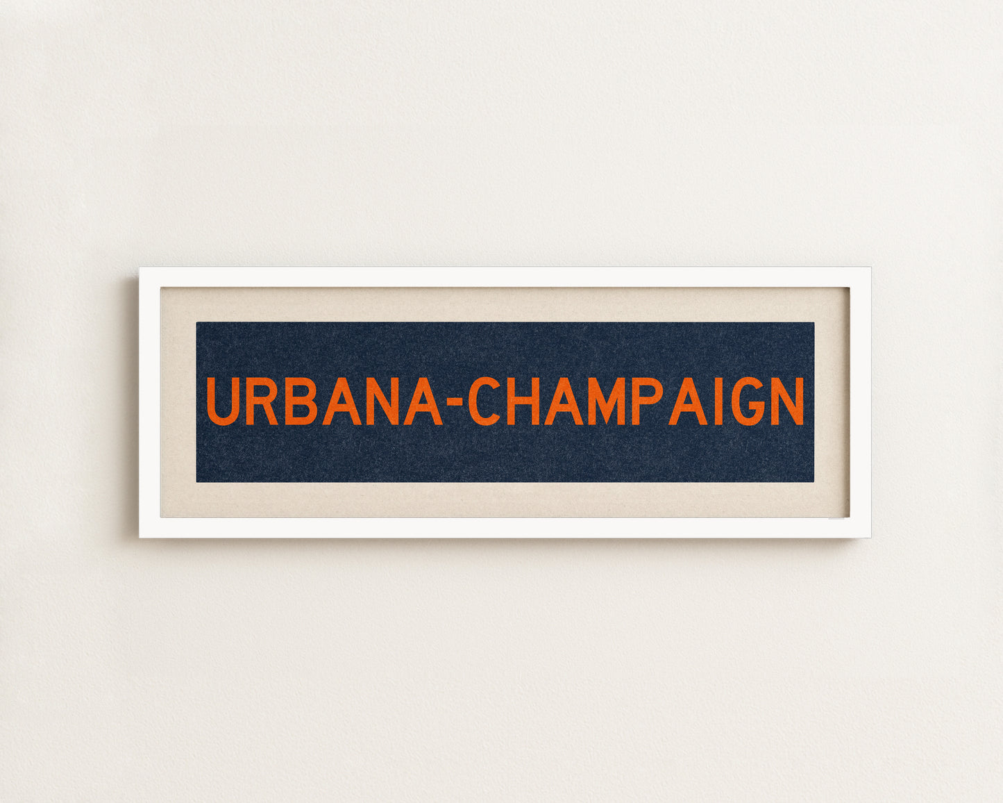 Framed Urbana-Champaign Navy Bus Scroll