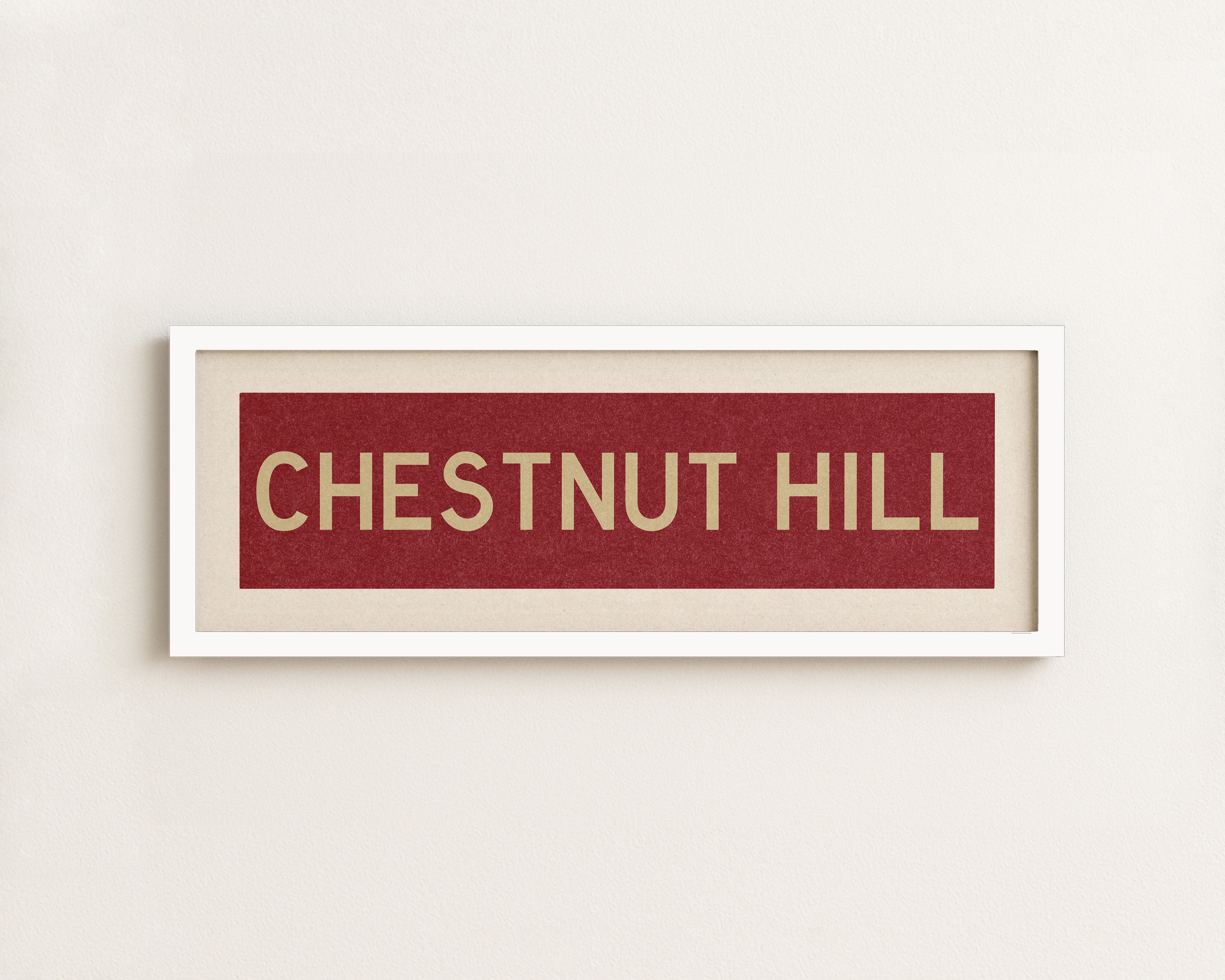Framed Chestnut Hill Cardinal and Gold Bus Scroll - Tejas Country Club