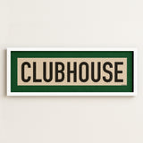 Framed Clubhouse Golf Art Scroll Sign - Tejas Country Club