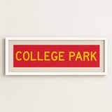 Framed College Park Red and Gold Bus Scroll - Tejas Country Club