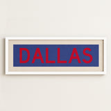 Framed Dallas Blue and Red Bus Scroll - Tejas Country Club