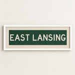 Framed East Lansing Green Bus Scroll - Tejas Country Club